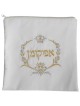 תיק אפיקומן פרחוני מרובע לבן וזהב | פסח | יוּדָאִיקָה